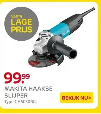 Praxis MAKITA HAAKSE SLIJPER aanbieding