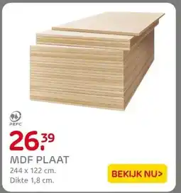 Praxis MDF PLAAT aanbieding
