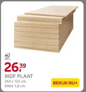 Praxis MDF PLAAT aanbieding