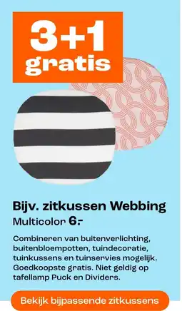 Kwantum Zitkussen Webbing aanbieding