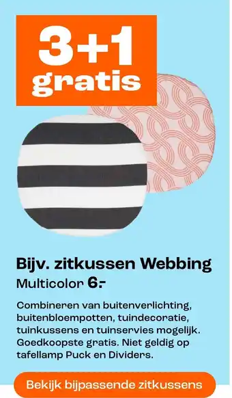 Kwantum Zitkussen Webbing aanbieding