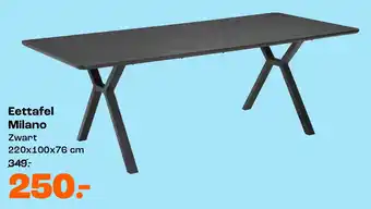 Kwantum Eettafel Milano aanbieding