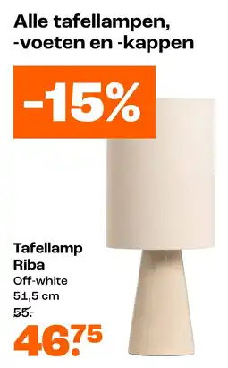Kwantum Tafellamp Riba aanbieding