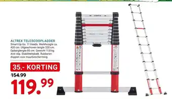 Kluswijs ALTREX TELESCOOPLADDER aanbieding