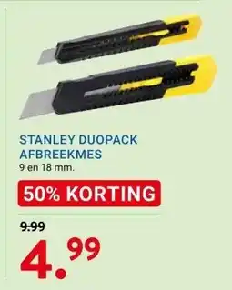 Kluswijs STANLEY DUOPACK AFBREEKMES aanbieding