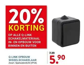Kluswijs Q-LINK OPBOUW WISSELSCHAKELAAR aanbieding