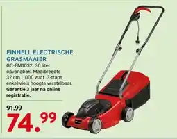 Kluswijs EINHELL ELECTRISCHE GRASMAAIER aanbieding