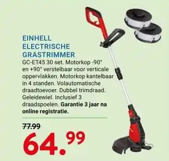 Kluswijs EINHELL ELECTRISCHE GRASTRIMMER aanbieding