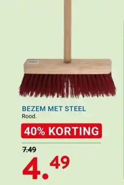 Kluswijs BEZEM MET STEEL aanbieding