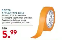 Kluswijs DELTEC AFPLAKTAPE GOLD aanbieding