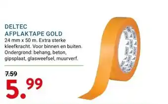 Kluswijs DELTEC AFPLAKTAPE GOLD aanbieding