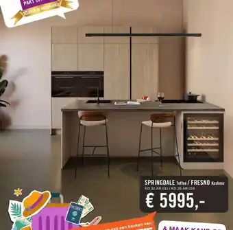 Keukendepot SPRINGDALE Toffee / FRESNO Kashmir aanbieding
