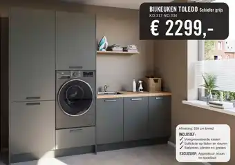 Keukendepot BIJKEUKEN TOLEDO Schiefer grijs aanbieding