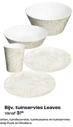 Kwantum Tuinservies leaves aanbieding