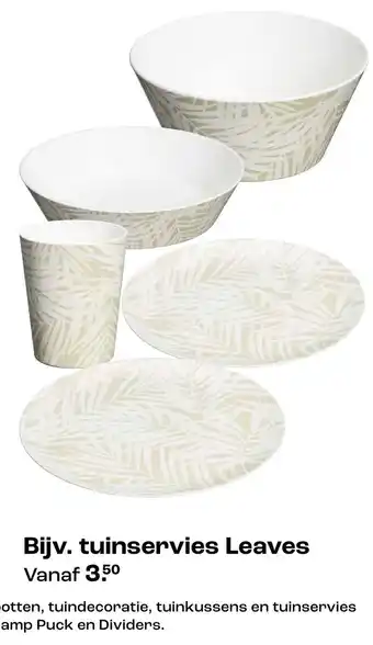 Kwantum Tuinservies leaves aanbieding