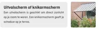 Hubo Uitvalscherm of knikarmscherm aanbieding