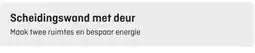 Hubo Scheidingswand met deur aanbieding