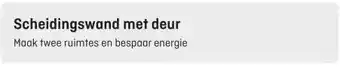Hubo Scheidingswand met deur aanbieding