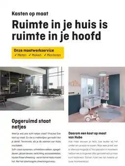 Hubo Kasten op maat Ruimte in je huis is ruimte in je hoofd aanbieding