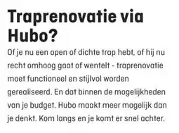 Hubo Traprenovatie via Hubo? aanbieding