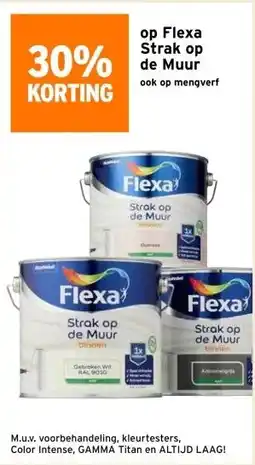 GAMMA 30% KORTING op Flexa Strak op de Muur ook op mengverf aanbieding