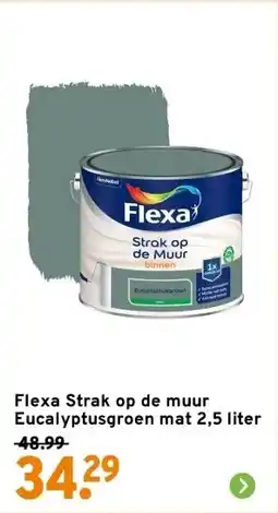GAMMA Flexa Strak op de muur Eucalyptusgroen mat 2,5 liter aanbieding