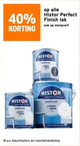 GAMMA 40% korting op alle Histor Perfect Finish lak aanbieding