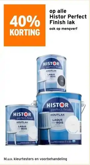 GAMMA 40% korting op alle Histor Perfect Finish lak aanbieding