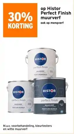 GAMMA 30% KORTING op Histor Perfect Finish muurverf ook op mengverf aanbieding
