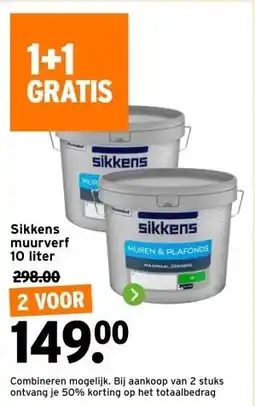 GAMMA Sikkens muurverf 10 liter aanbieding