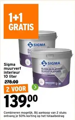 GAMMA Sigma muurverf interieur 10 liter aanbieding