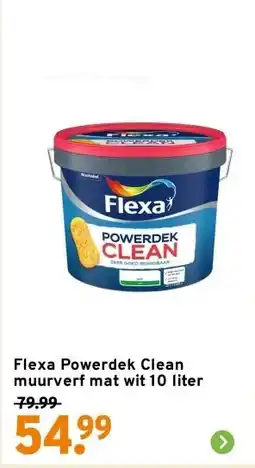 GAMMA Flexa Powerdek Clean muurverf mat wit 10 liter aanbieding