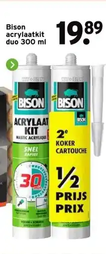 GAMMA Bison acrylaatkit duo 300 ml aanbieding