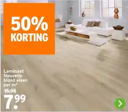 GAMMA Laminaat Nouvelle blond eiken per m² aanbieding