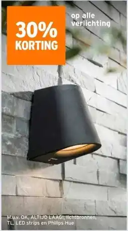 GAMMA 30% KORTING op alle verlichting aanbieding