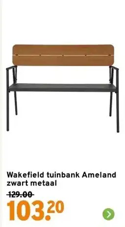 GAMMA Wakefield tuinbank Ameland zwart metaal aanbieding