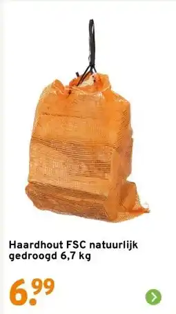 GAMMA Haardhout FSC natuurlijk gedroogd 6,7 kg aanbieding