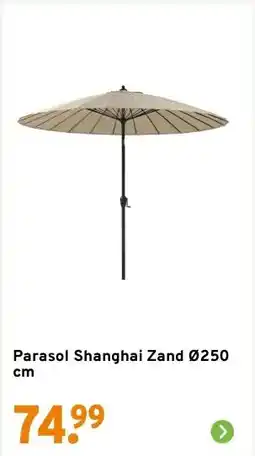 GAMMA Parasol Shanghai Zand Ø250 cm aanbieding