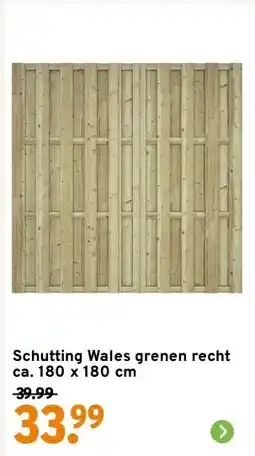 GAMMA Schutting Wales grenen recht ca. 180 x 180 cm aanbieding