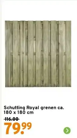 GAMMA Schutting Royal grenen ca. 180 x 180 cm aanbieding