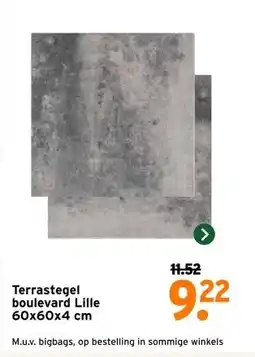 GAMMA Terrastegel boulevard Lille 60x60x4 cm aanbieding