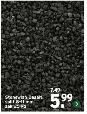 GAMMA Stonewish Basalt split 8-11 mm zak 25 kg aanbieding