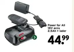 GAMMA Power for All 18V accu 2.5Ah + lader aanbieding