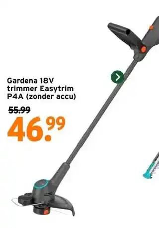GAMMA Gardena 18V trimmer Easytrim P4A (zonder accu) aanbieding