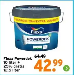 GAMMA Flexa Powerdek 10 liter + 25% gratis 12.5 liter aanbieding
