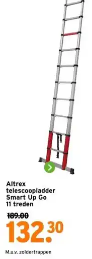 GAMMA Altrex telescoopladder Smart Up Go 11 treden aanbieding