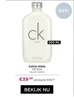 ICI Paris XL Calvin Klein CK One Eau de Toilette aanbieding