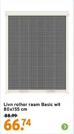 GAMMA Livn rolhor raam Basic wit 80x155 cm aanbieding