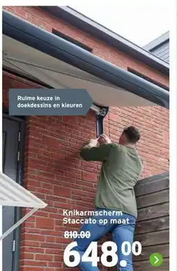 GAMMA Knikarmscherm Staccato op maat aanbieding