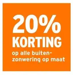 GAMMA 20% KORTING op alle buiten- zonwering op maat aanbieding